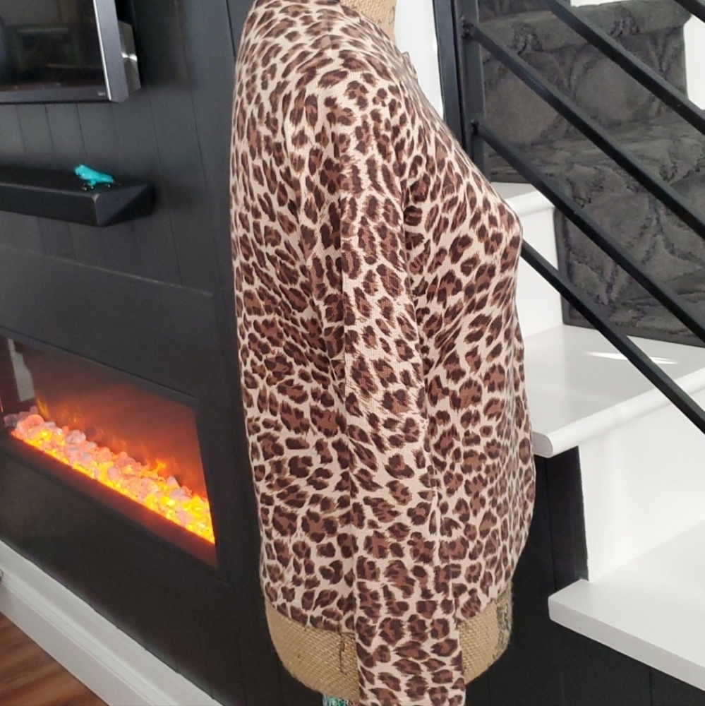 Talbots Leopard Cardigan - Picture 5 of 8